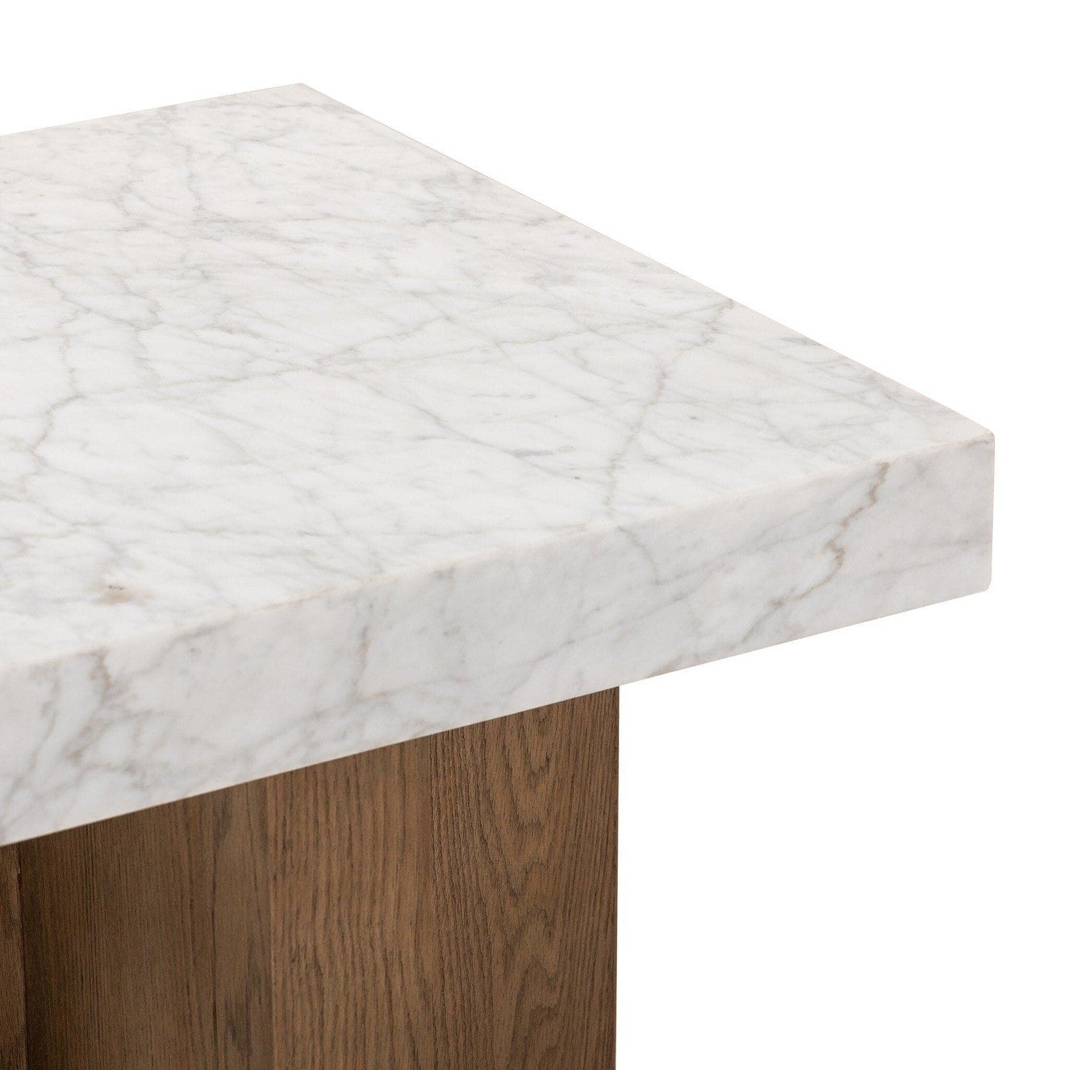 Bellamy End Table - White Carrara Marble