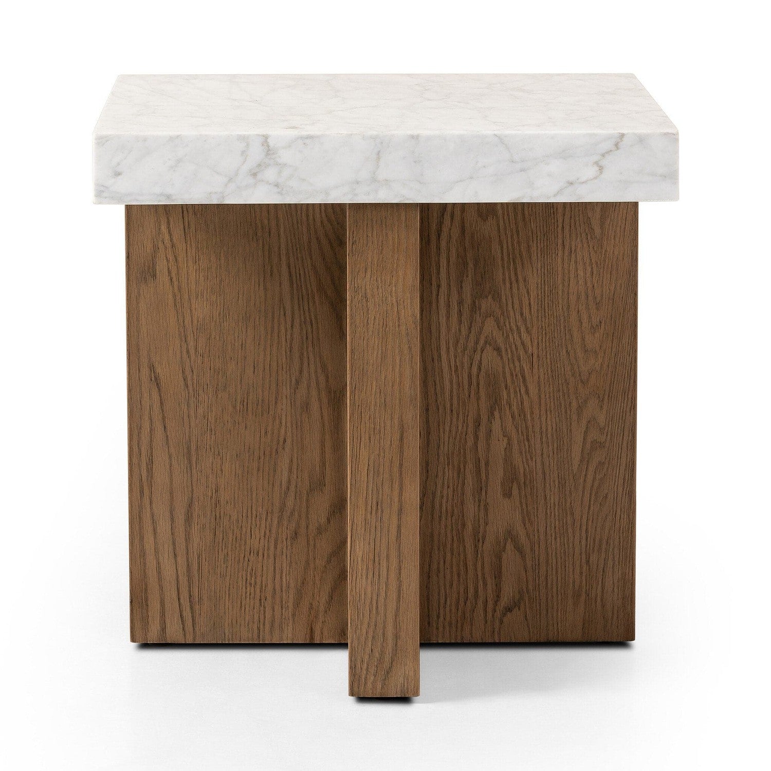 Bellamy End Table - White Carrara Marble