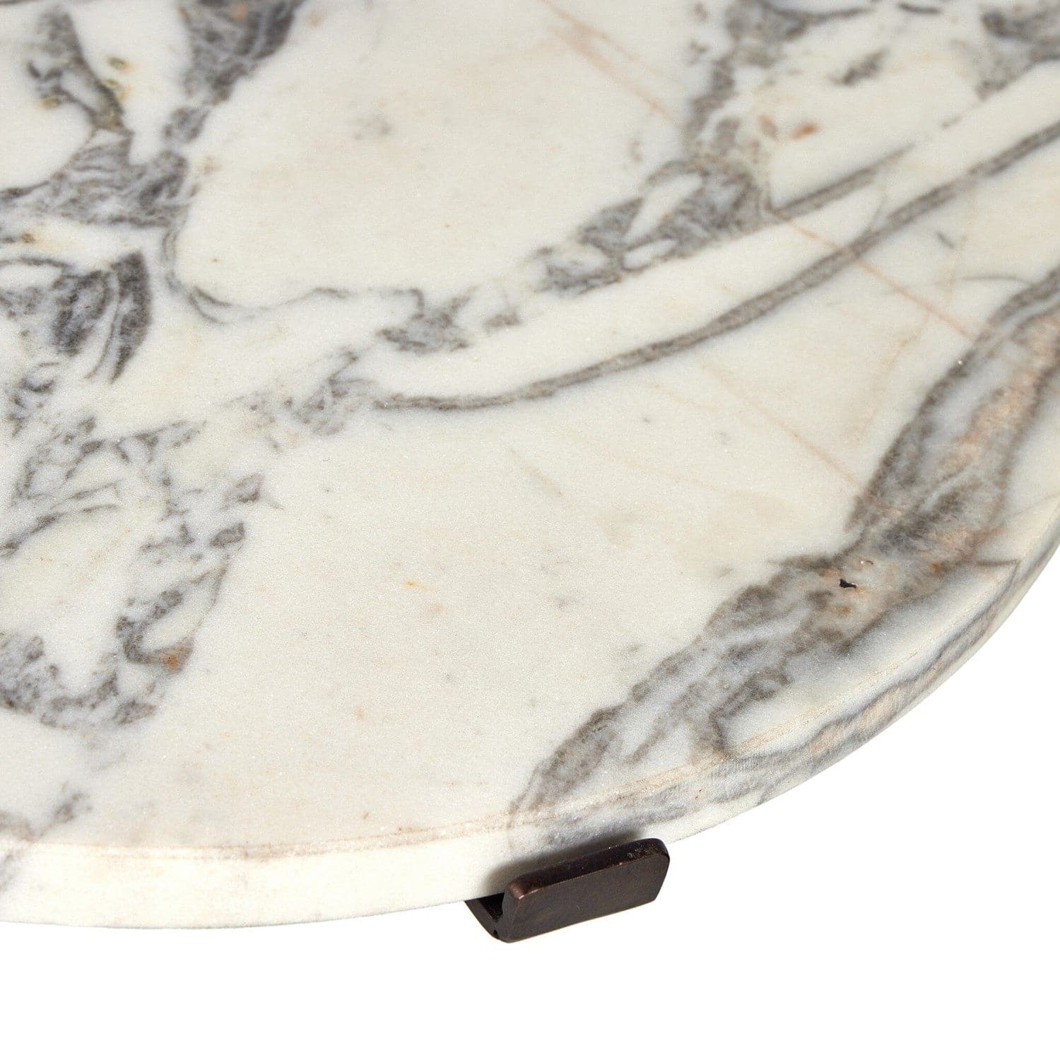 Sophie End Table - Veined White Marble