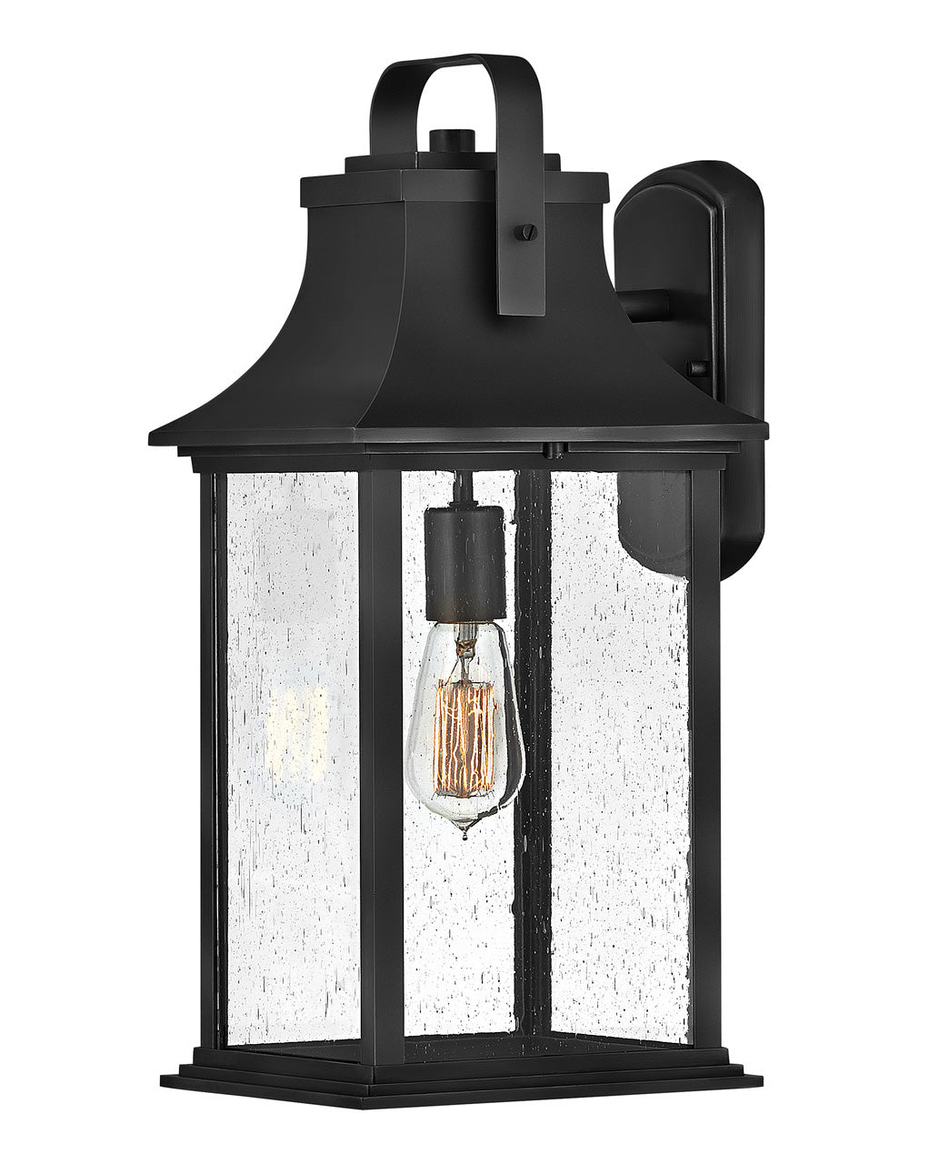 Outdoor Grant Large Wall Mount Lantern-Hinkley Lighting-HINKLEY-2395TK-Outdoor Post LanternsTextured Black-2-France and Son