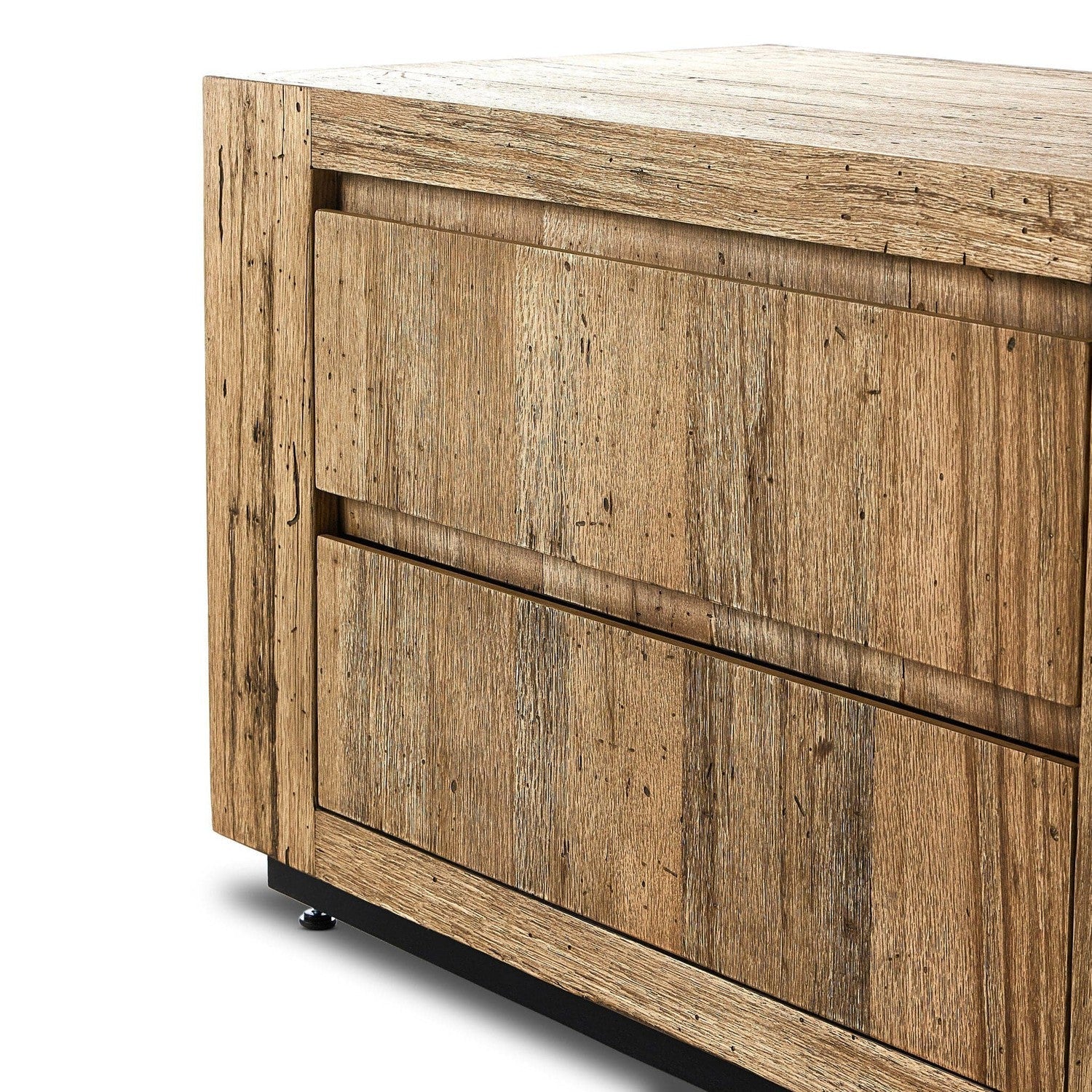 Abaso Nightstand - Rustic Wormwood Oak