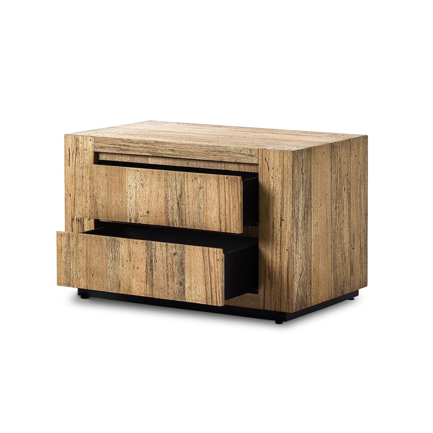 Abaso Nightstand - Rustic Wormwood Oak