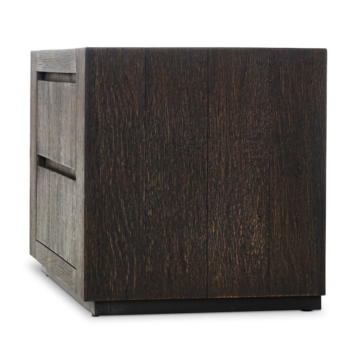 Abaso Nightstand - Ebony Rustic Wormwood Oak