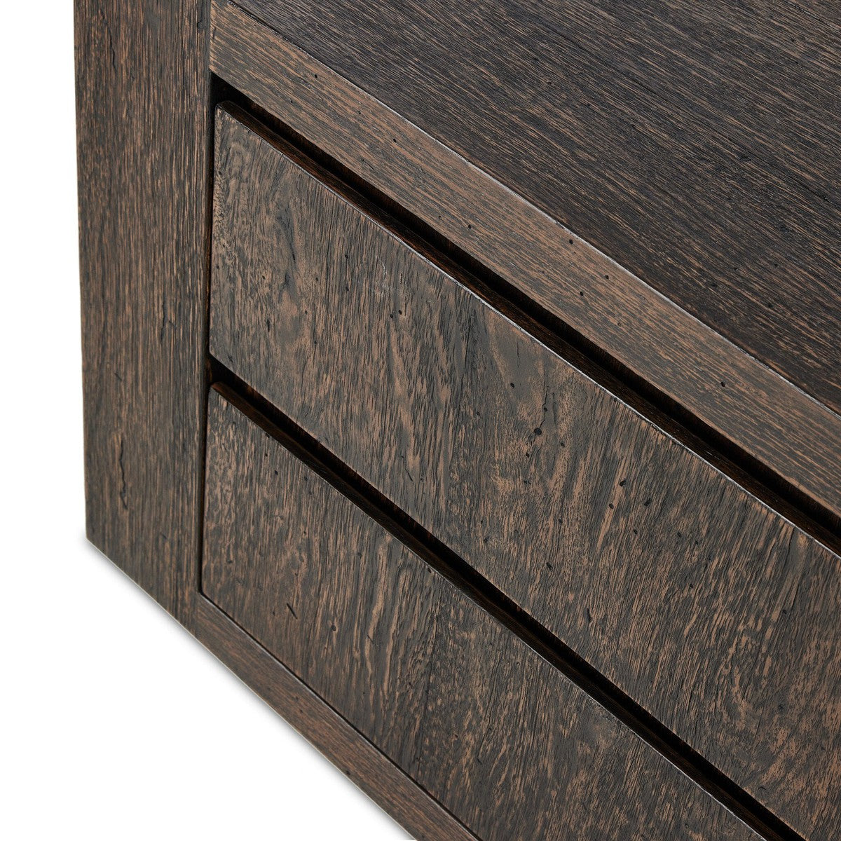 Abaso Nightstand - Ebony Rustic Wormwood Oak