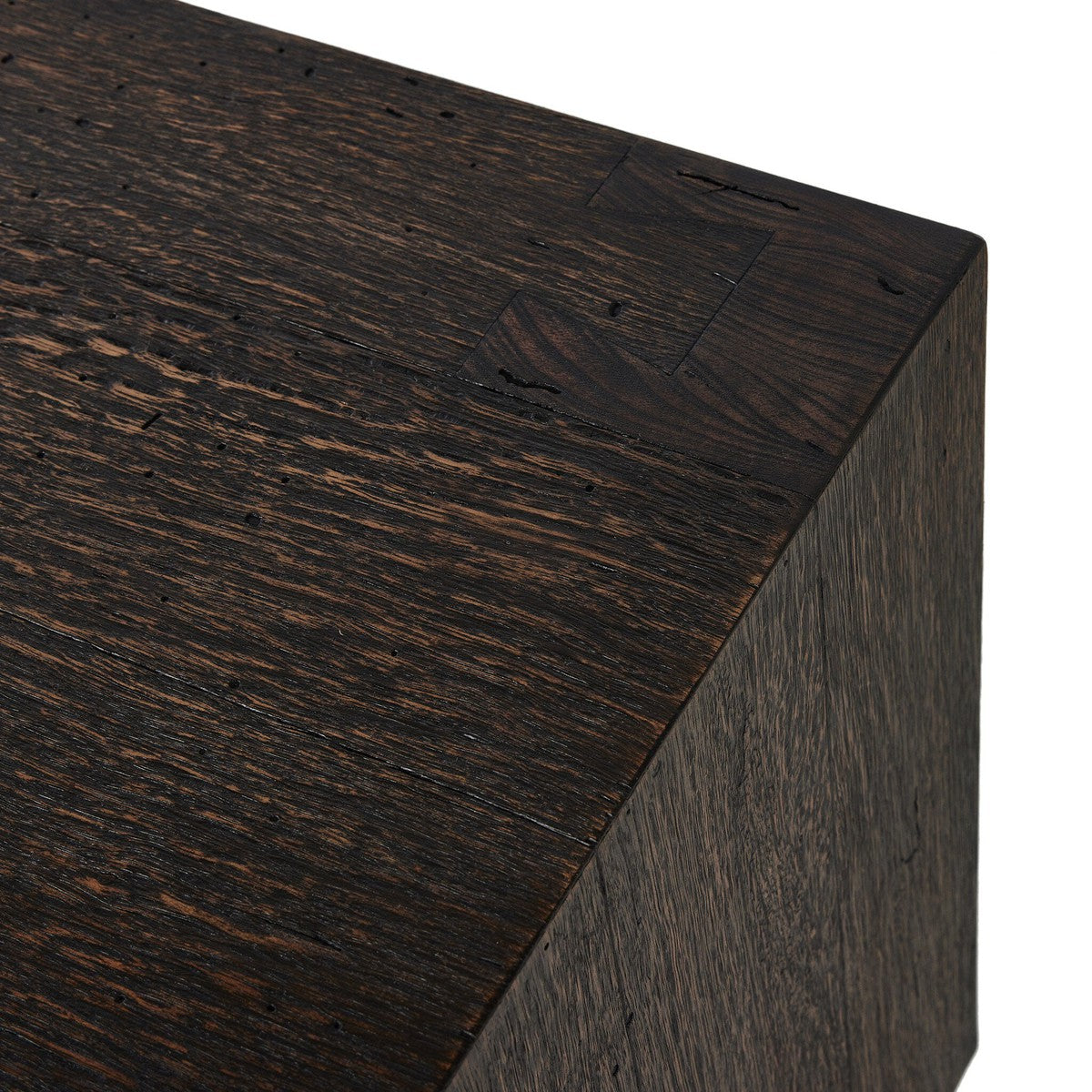 Abaso Nightstand - Ebony Rustic Wormwood Oak