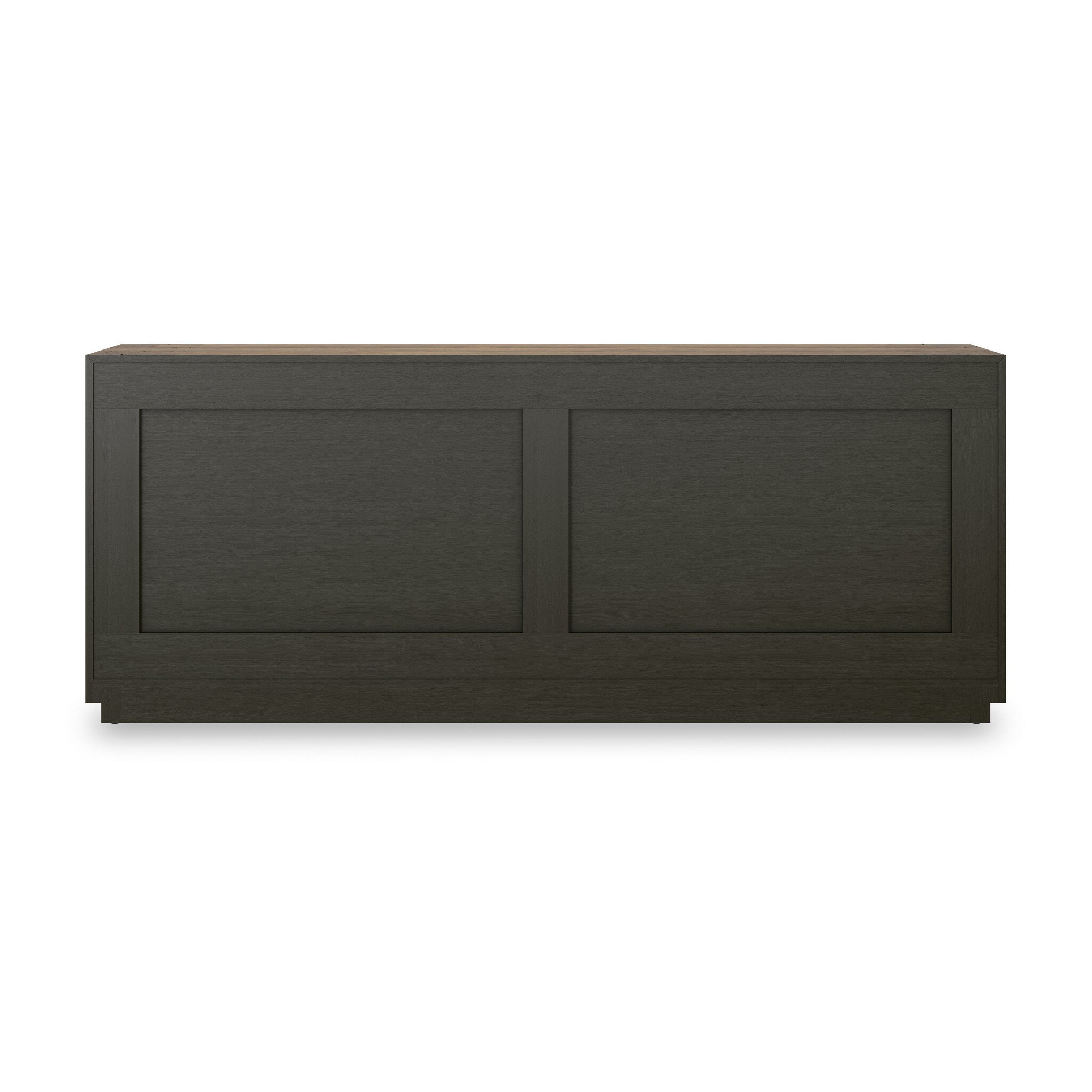 Abaso 6-Drawer Dresser - Rustic Wormwood Oak - Brown, Black