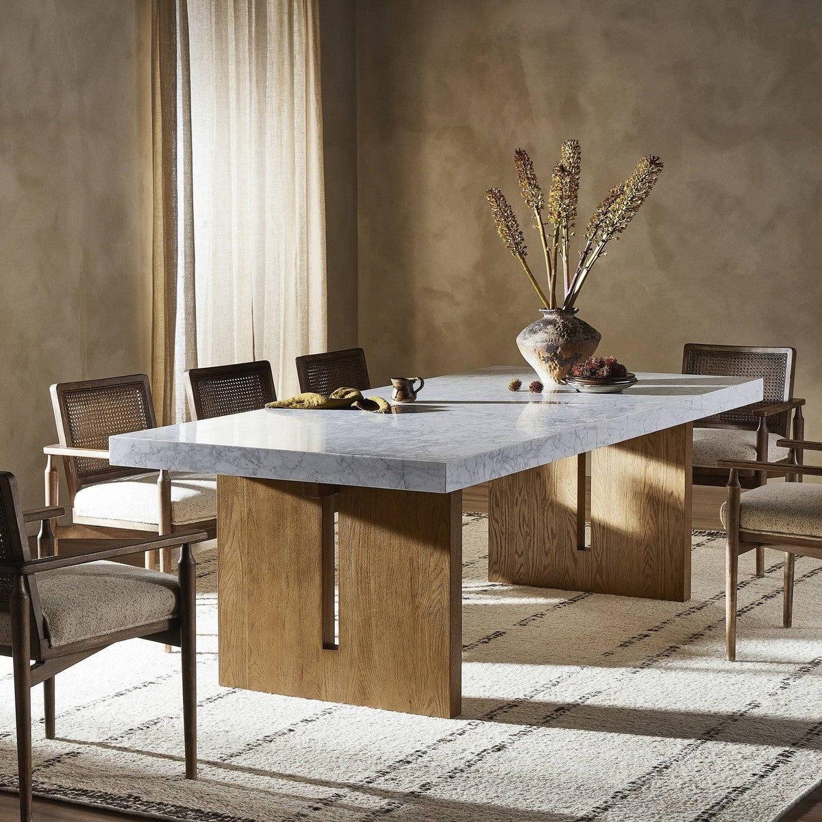 Olympia Dining Table - White Carrara Marble