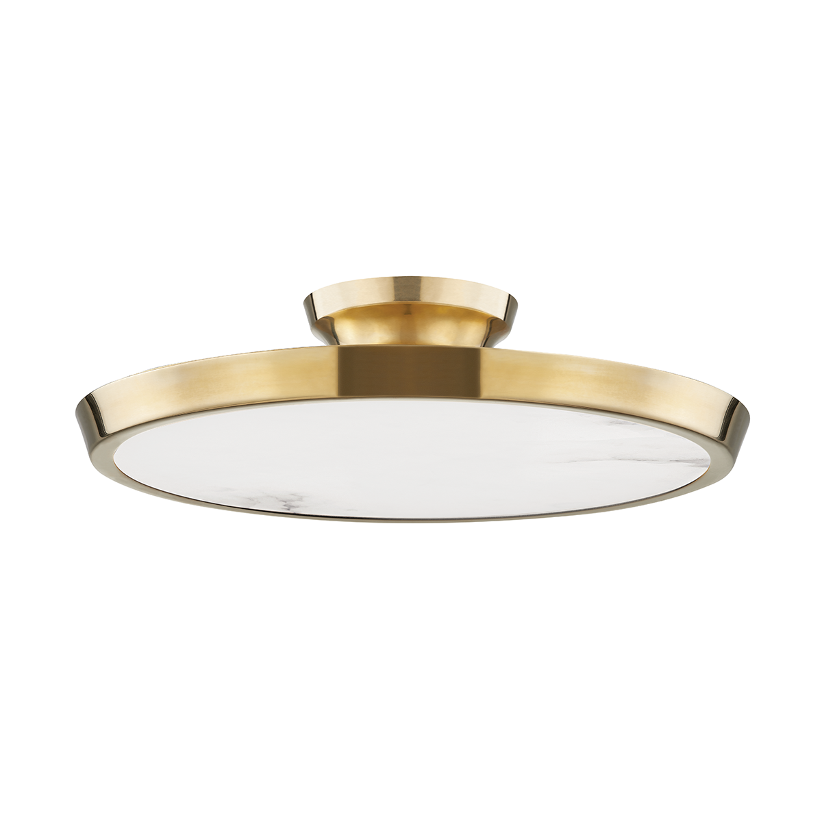 Draper Led Flush Mount-Hudson Valley-HVL-3600-AGB-Flush MountsAged Brass-1-France and Son