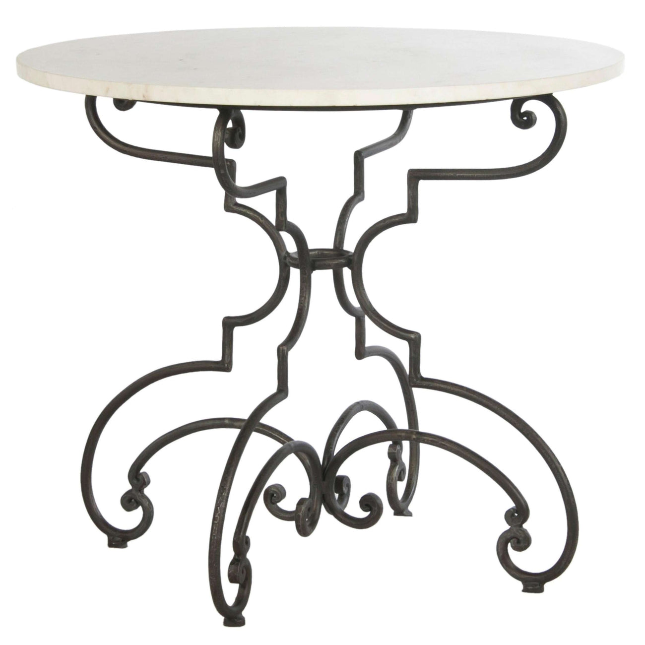 The French Iron And Marble Table-SARREID-SARREID-30139-Dining Tables-1-France and Son