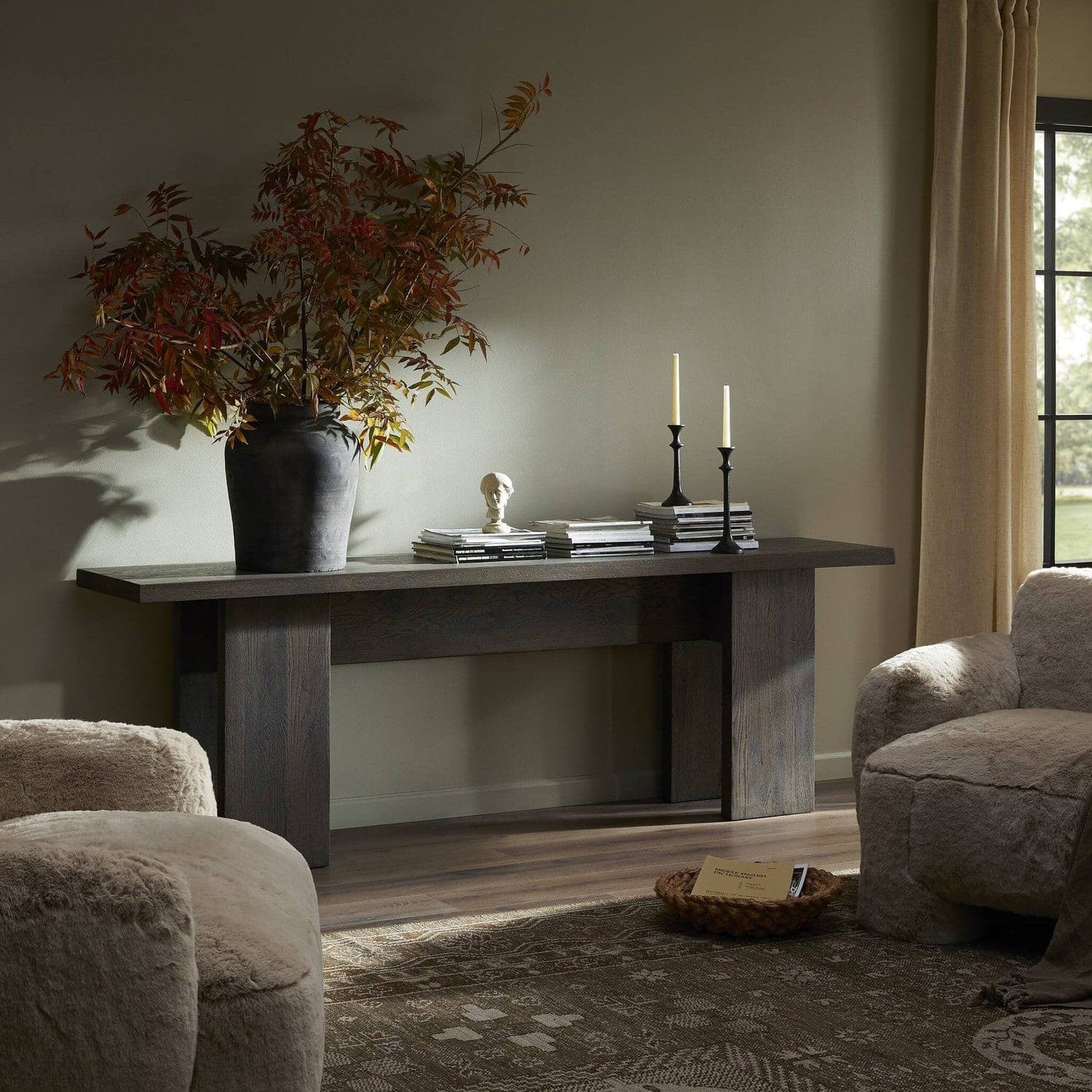 Yarra Console Table - Grey Oak Veneer