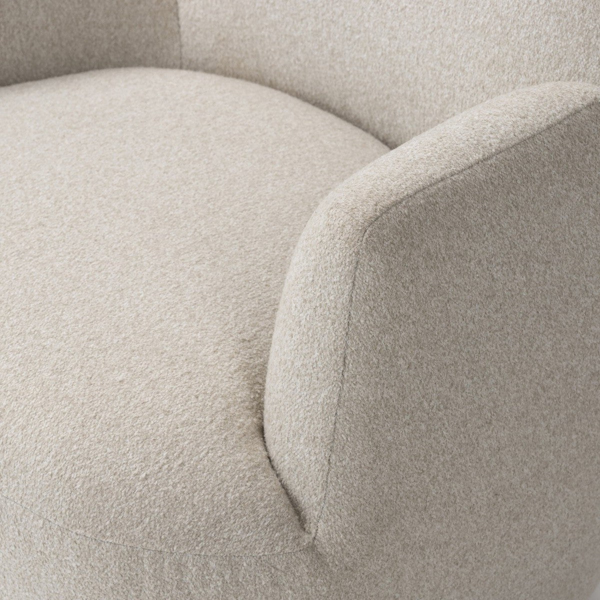 Reed Swivel Chair - Crete Pebble
