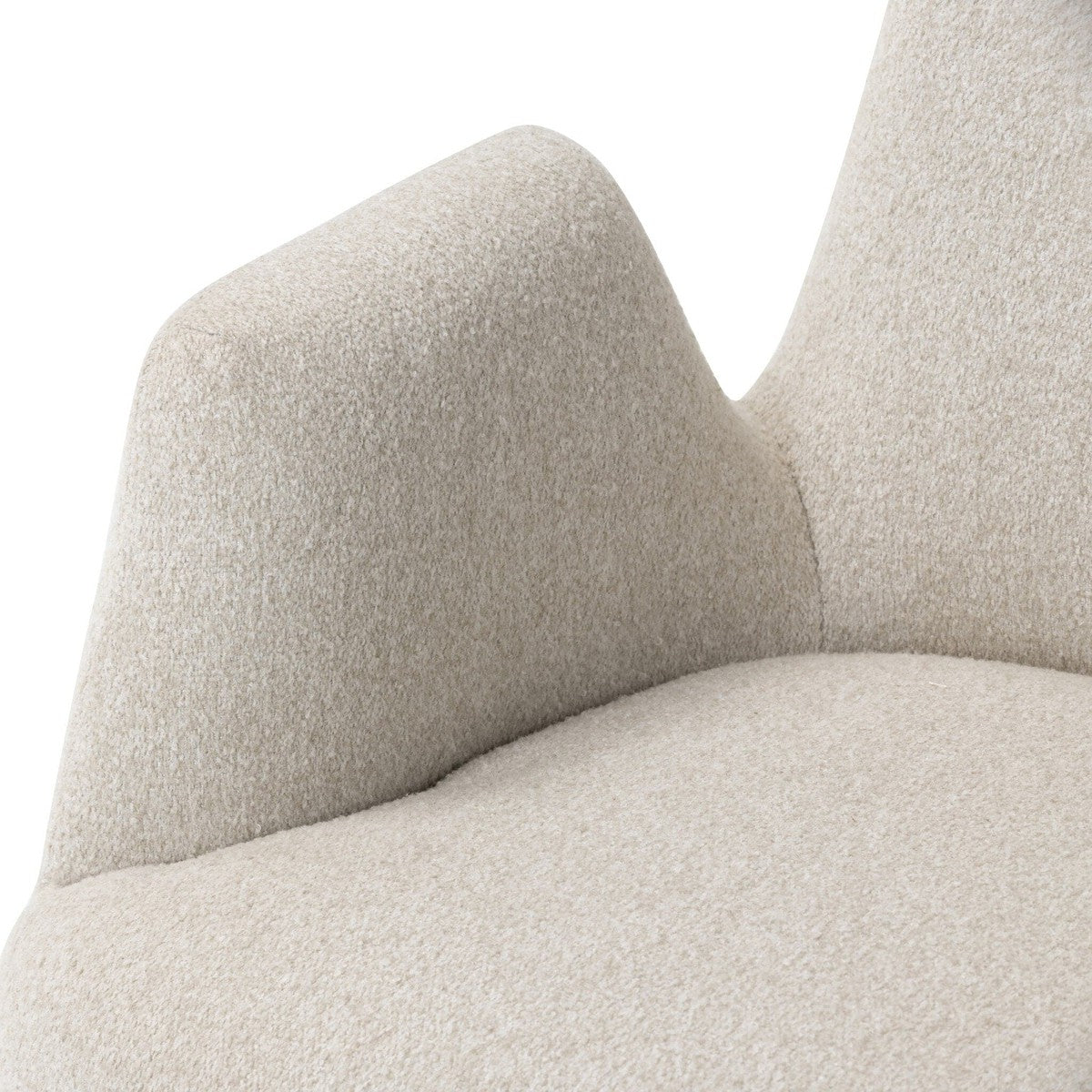 Reed Swivel Chair - Crete Pebble