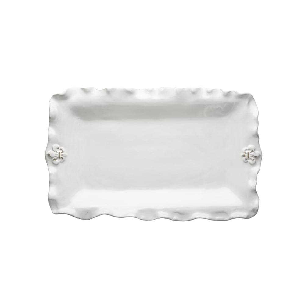Fleur de Lis Platter, Rectangular Shape-ABIGAILS-ABIGAILS-240707-Decorative ObjectsRectangular-1-France and Son