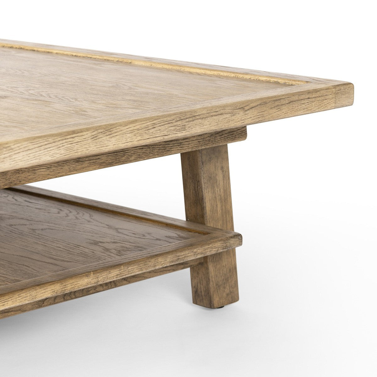 Trinity Coffee Table - Distressed Light Oak - Light Brown