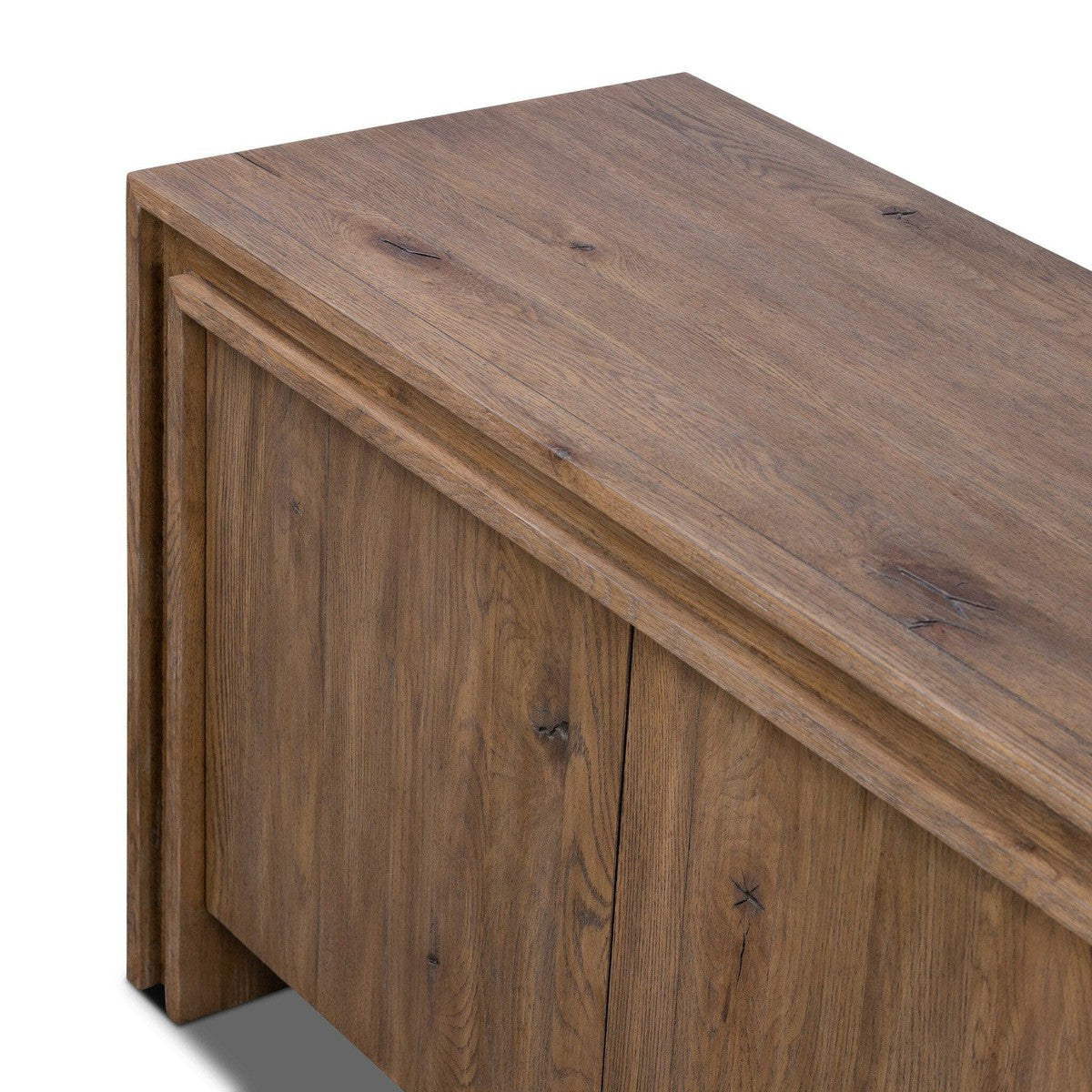 Chalmers Media Console - Weathered Oak Veneer