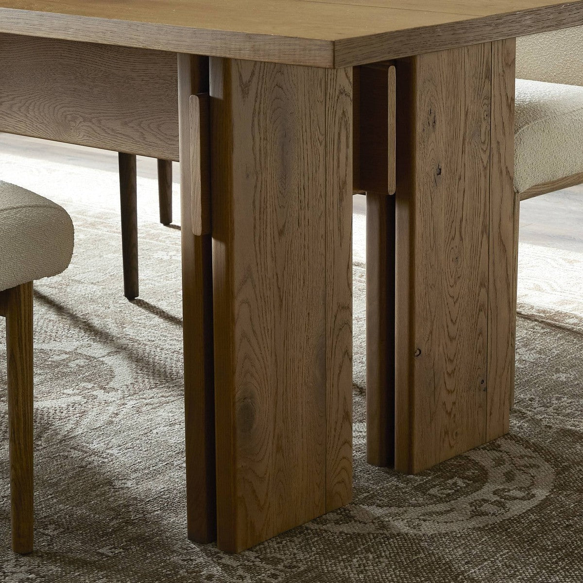 Railay Dining Table - Dusted Oak Veneer