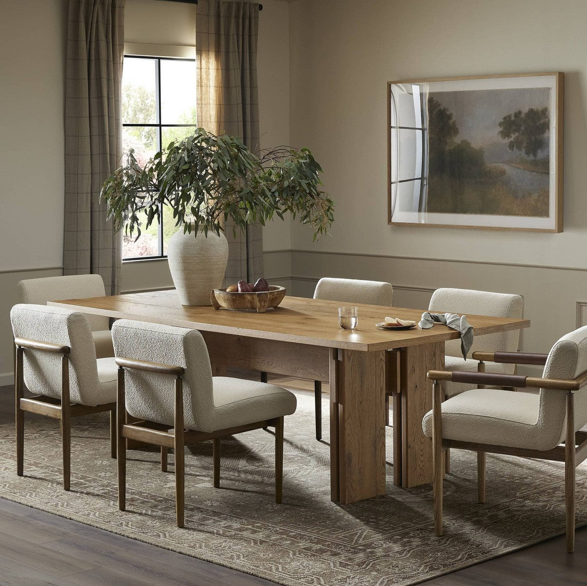 Railay Dining Table - Dusted Oak Veneer