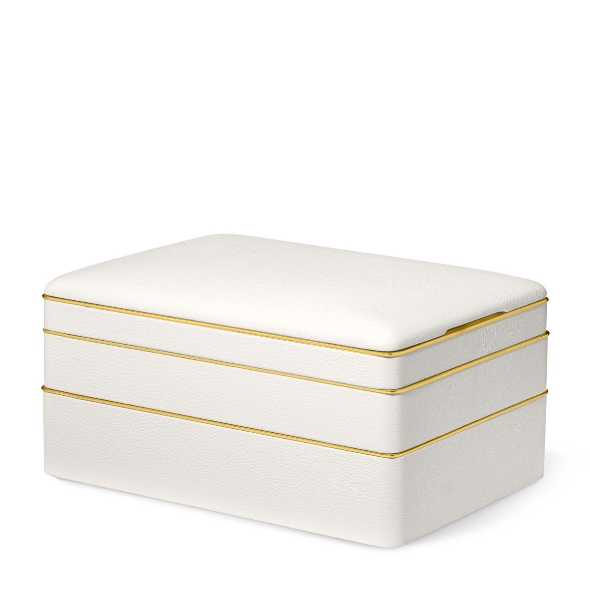 Piero Leather Large Stacked Jewelry Box
