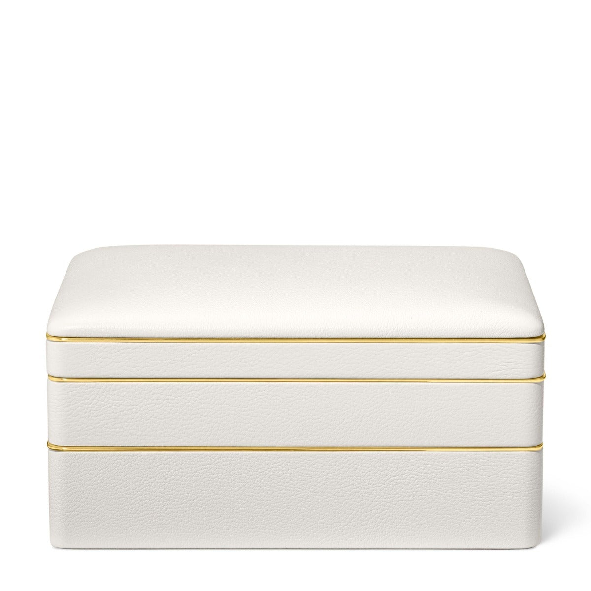 Piero Leather Large Stacked Jewelry Box - image 6