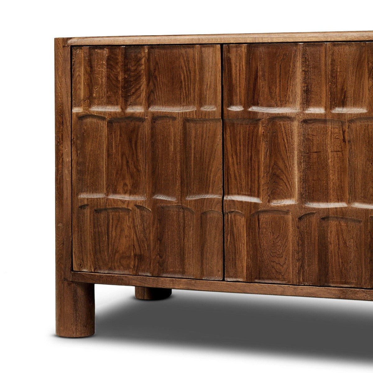 Ezri Media Console - Cocoa Oak