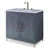 Bellissimi Sink Chest-Ambella-AMBELLA-24130-110-304-Bathroom VanitySink Chest-Steel-8-France and Son