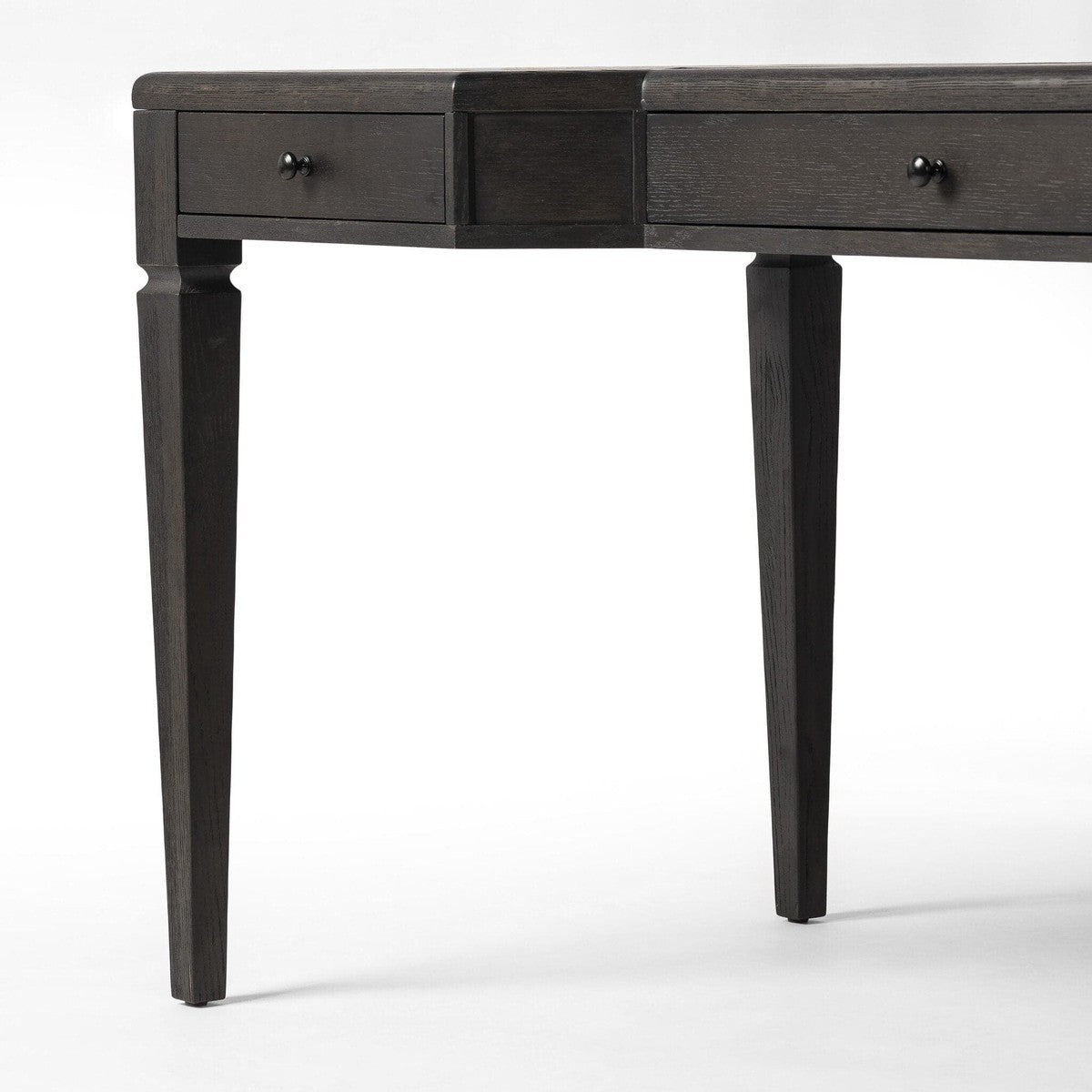 Claude Desk - Distressed Black Oak Veneer