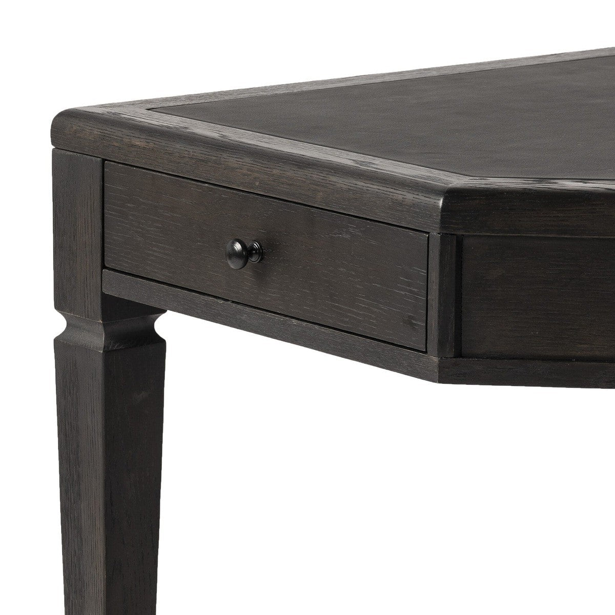 Claude Desk - Distressed Black Oak Veneer