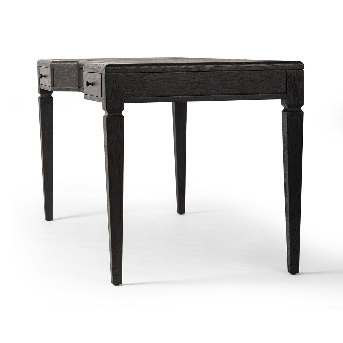 Claude Desk - Distressed Black Oak Veneer