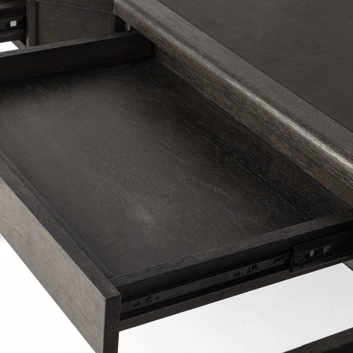 Claude Desk - Distressed Black Oak Veneer