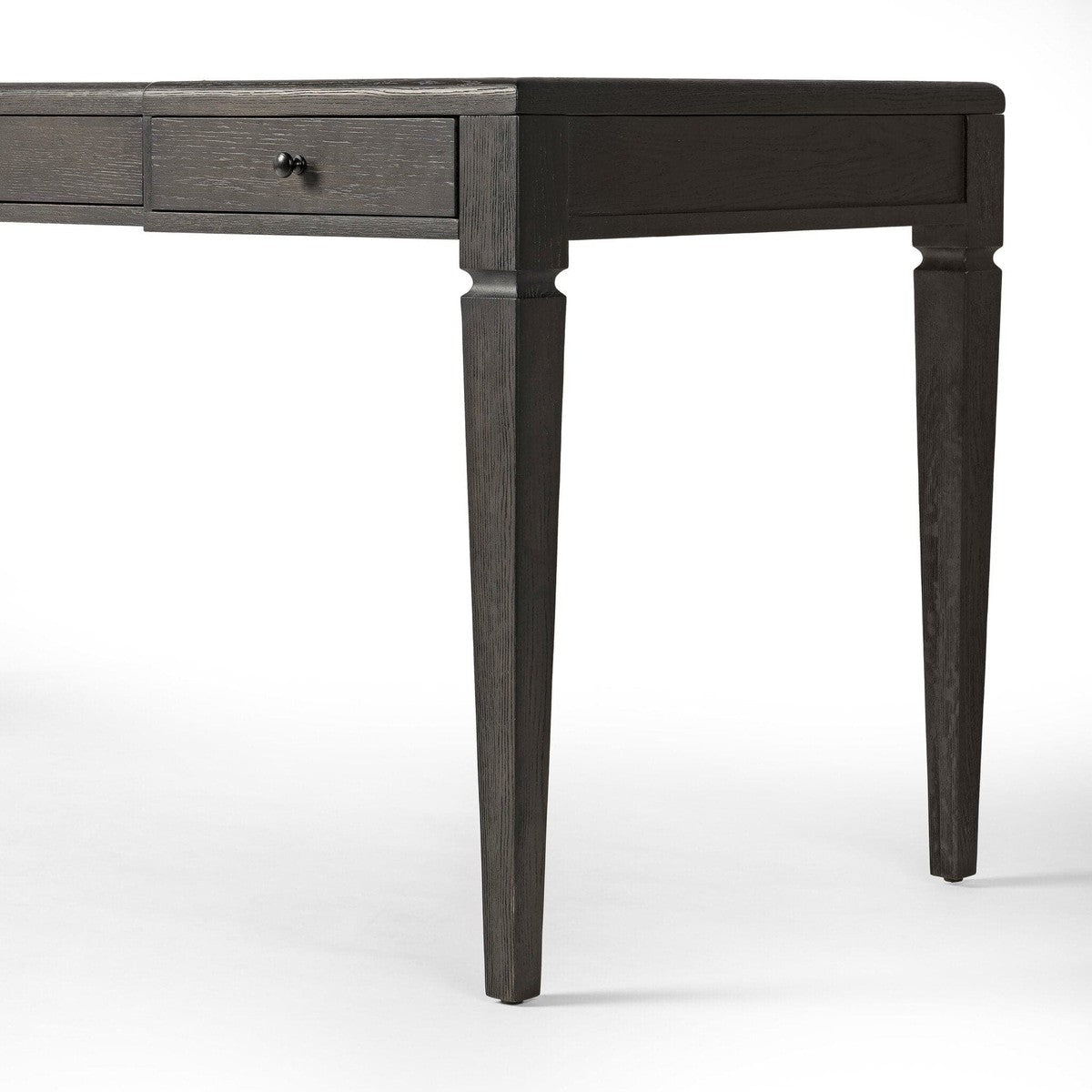 Claude Desk - Distressed Black Oak Veneer