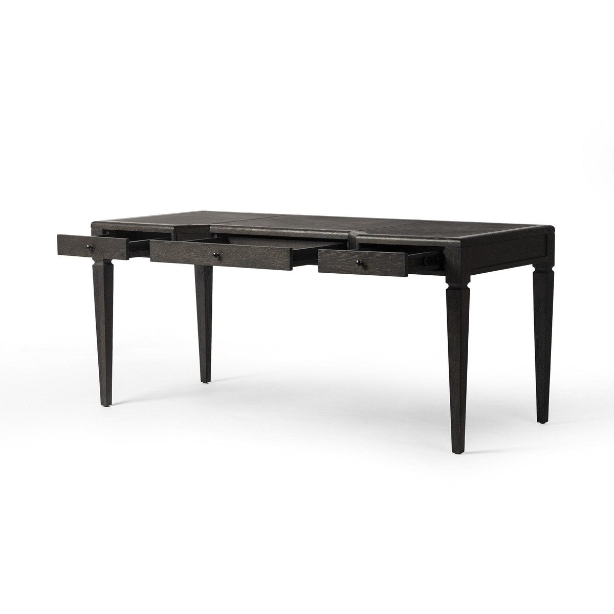 Claude Desk - Distressed Black Oak Veneer