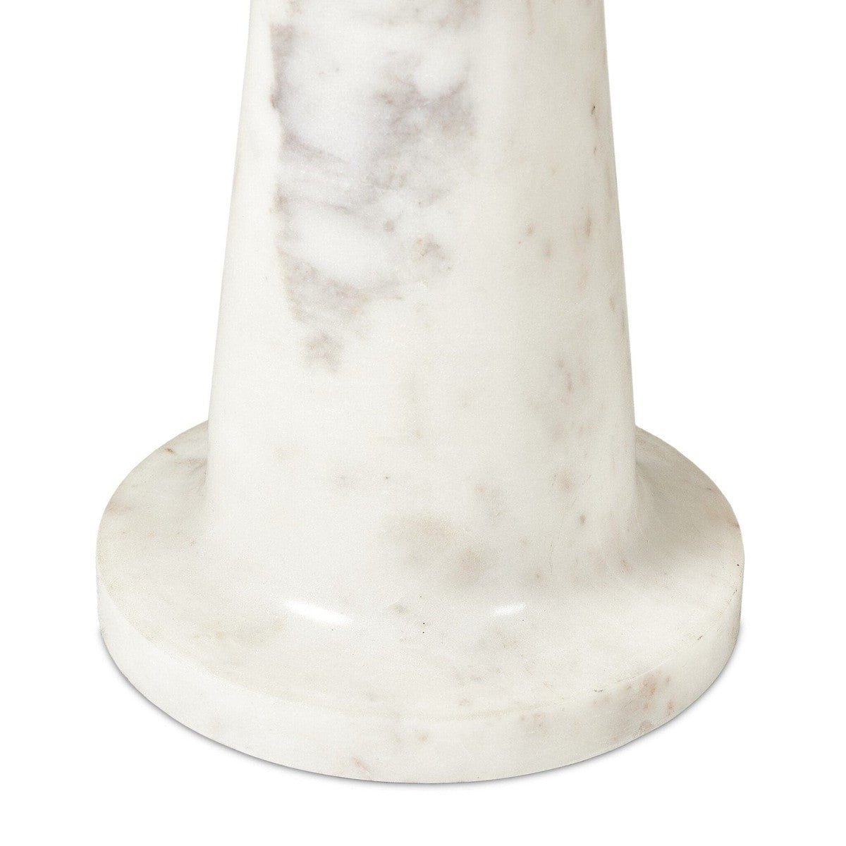 Skylar End Table - Polished White Marble