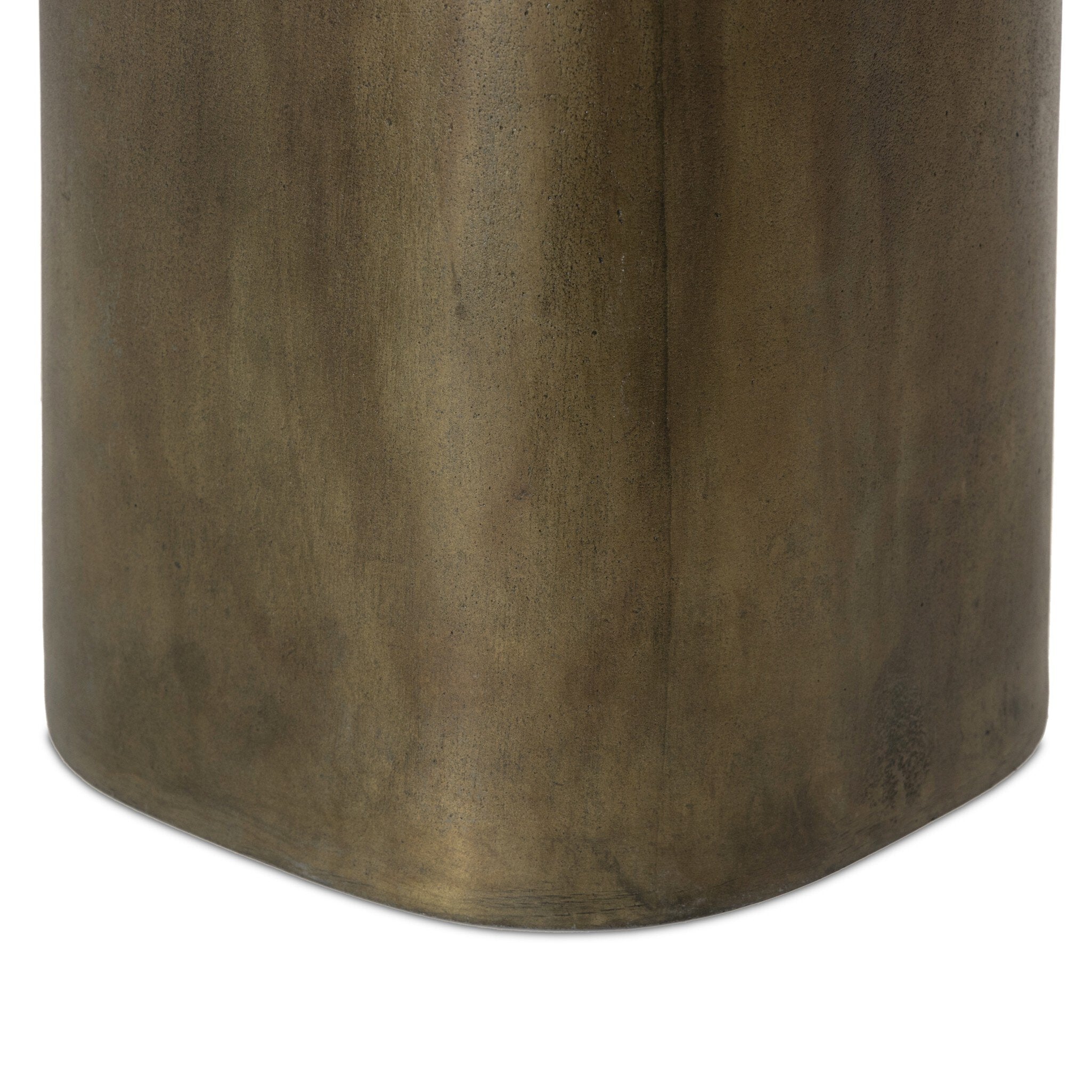 Odessa End Table - Textured Aged Brass - Brass