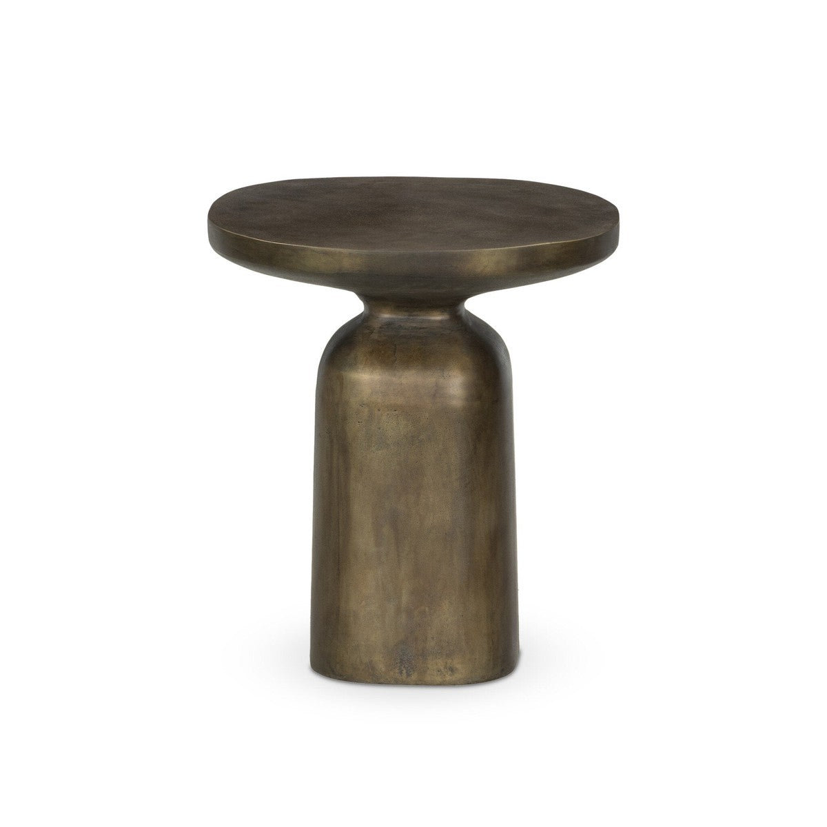 Odessa End Table - Textured Aged Brass - Brass