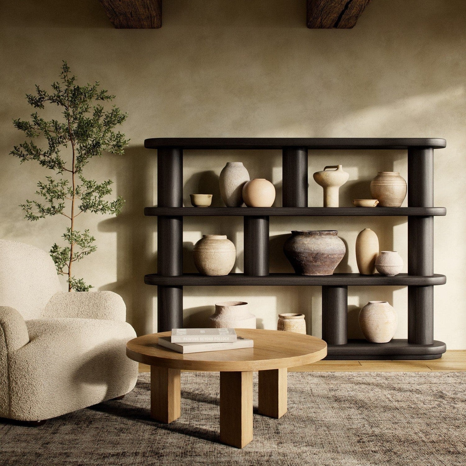 Luciana Bookcase - Ebony Oak Veneer