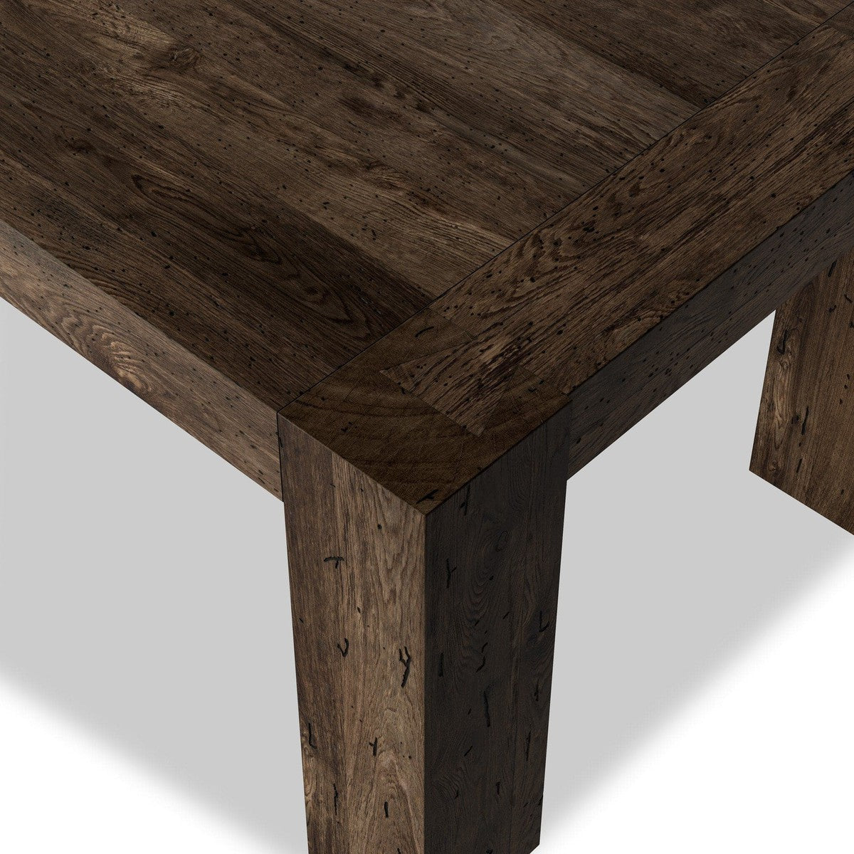 Abaso Dining Table - Ebony Rustic Wormwood Oak