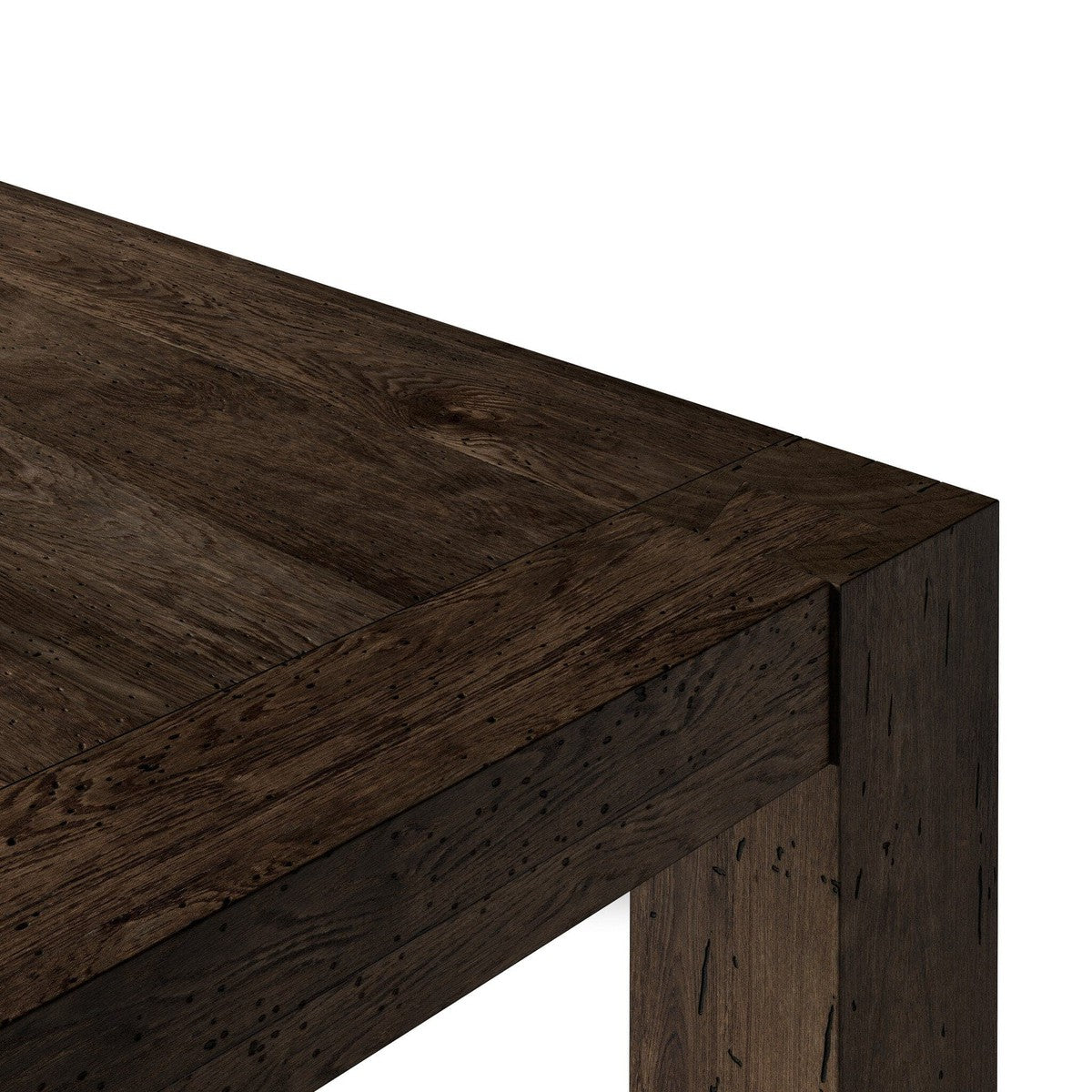 Abaso Dining Table - Ebony Rustic Wormwood Oak