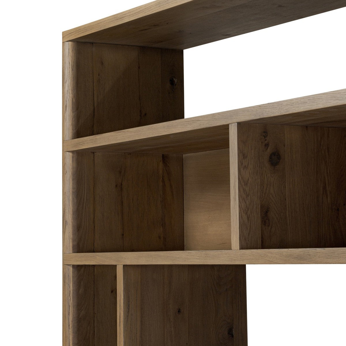 Noeline Wide Bookcase - Worn Oak - Brown