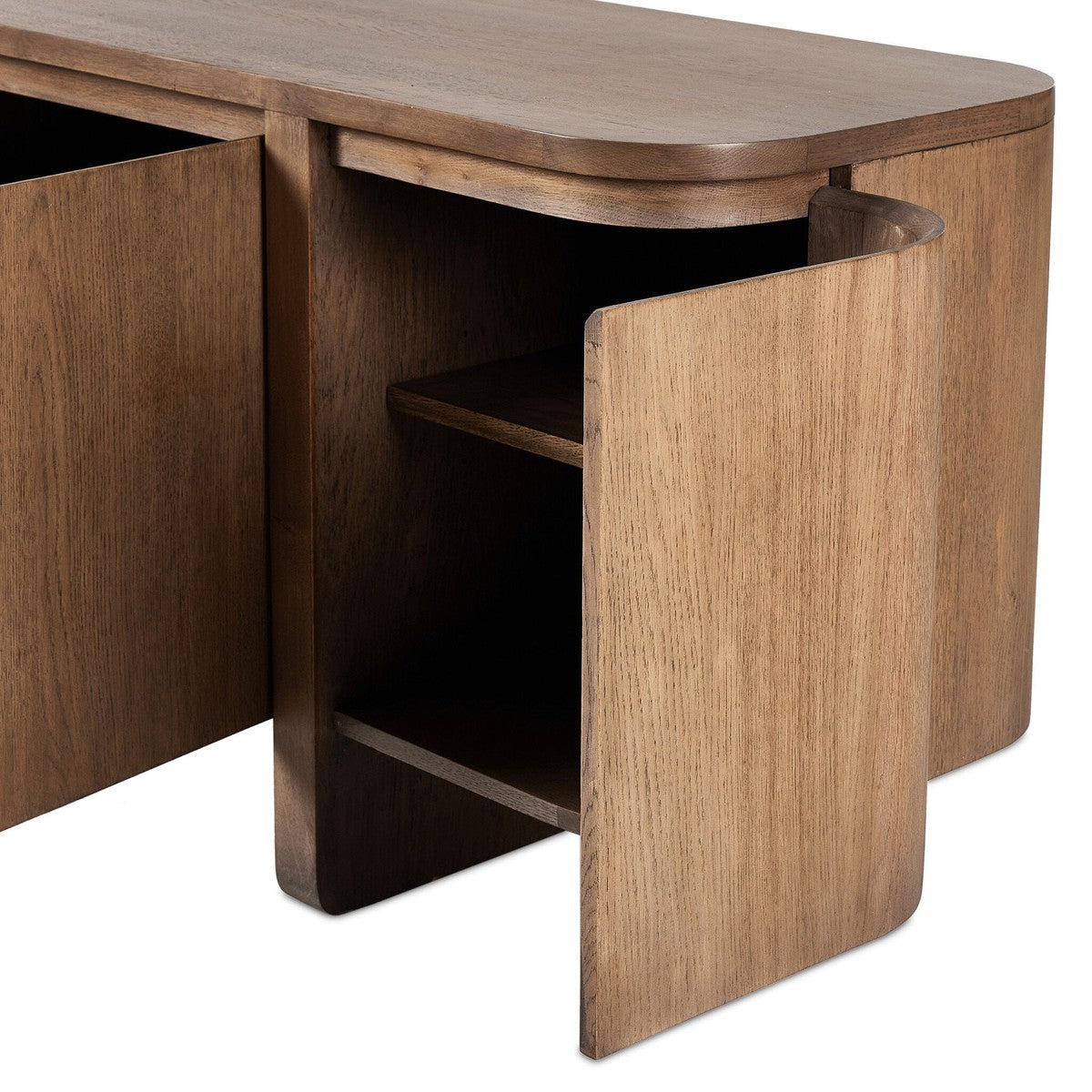 Elle Media Console - Tawny Oak - Brown