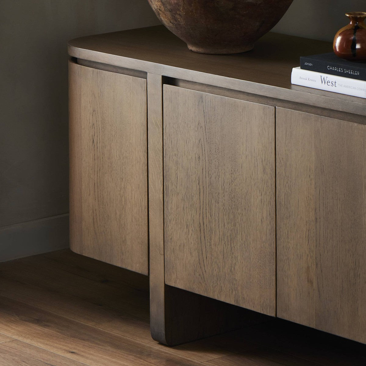 Elle Media Console - Tawny Oak - Brown