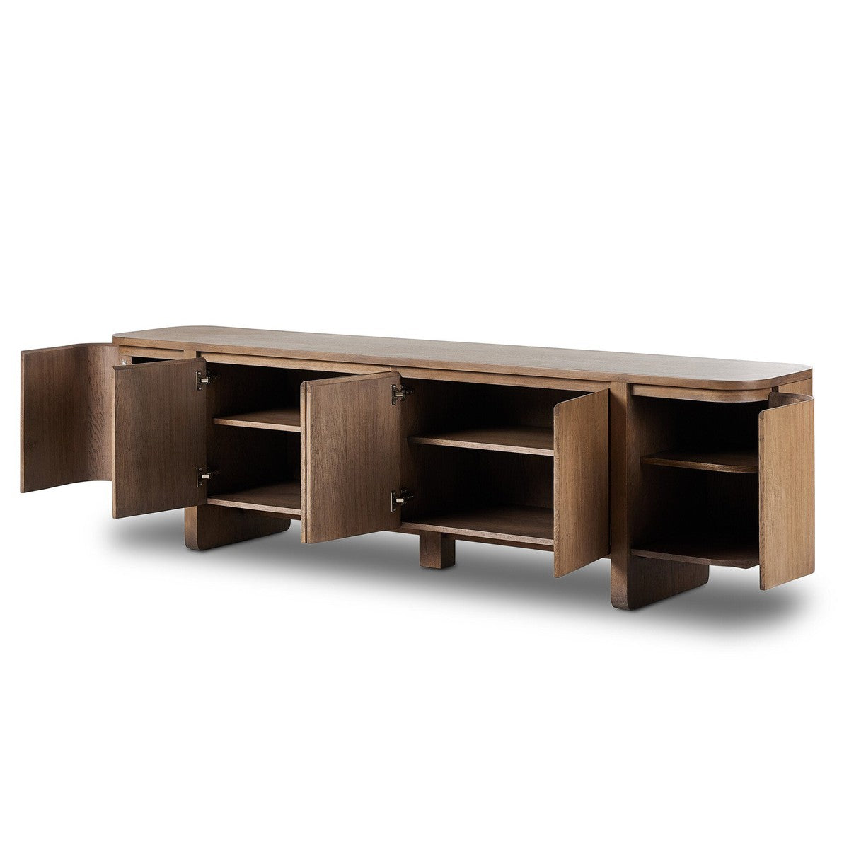 Elle Media Console - Tawny Oak - Brown