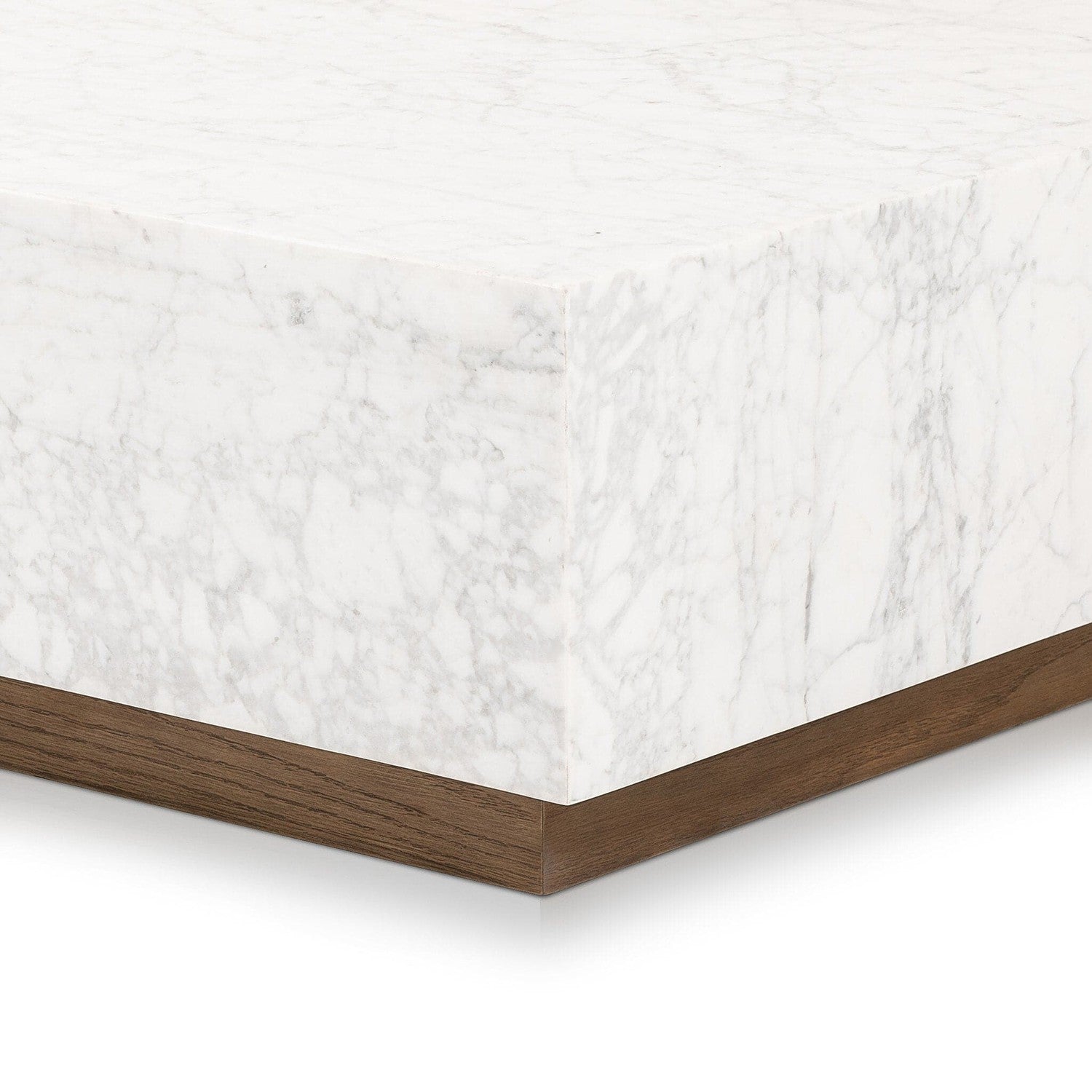 Masera Marble Coffee Table - White Carrara Marble