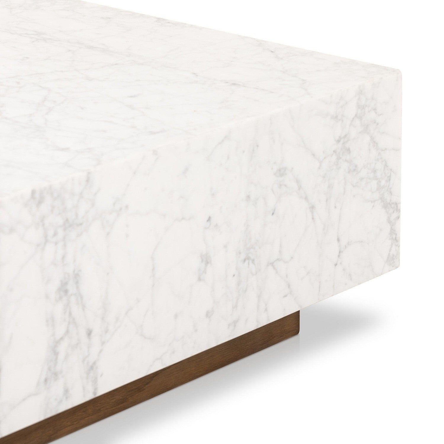 Masera Marble Coffee Table - White Carrara Marble