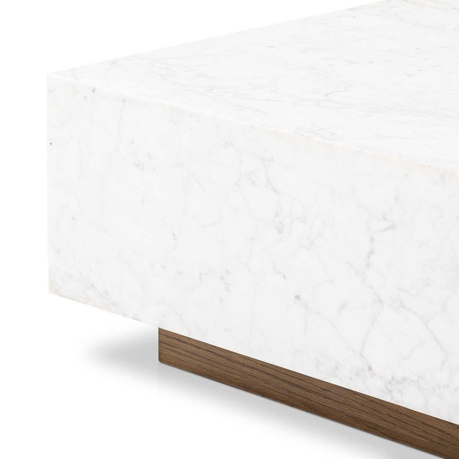 Masera Marble Coffee Table - White Carrara Marble