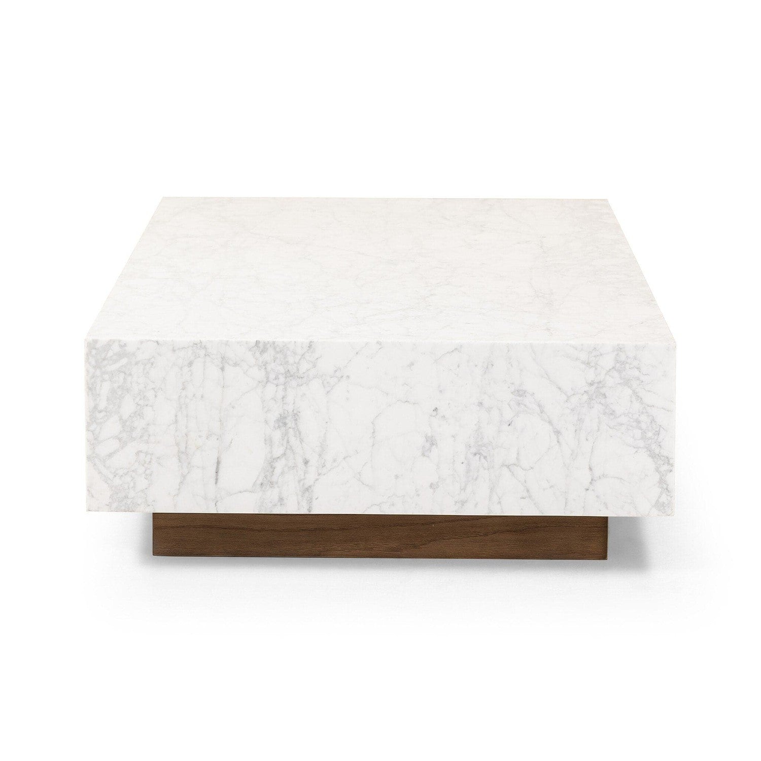 Masera Marble Coffee Table - White Carrara Marble