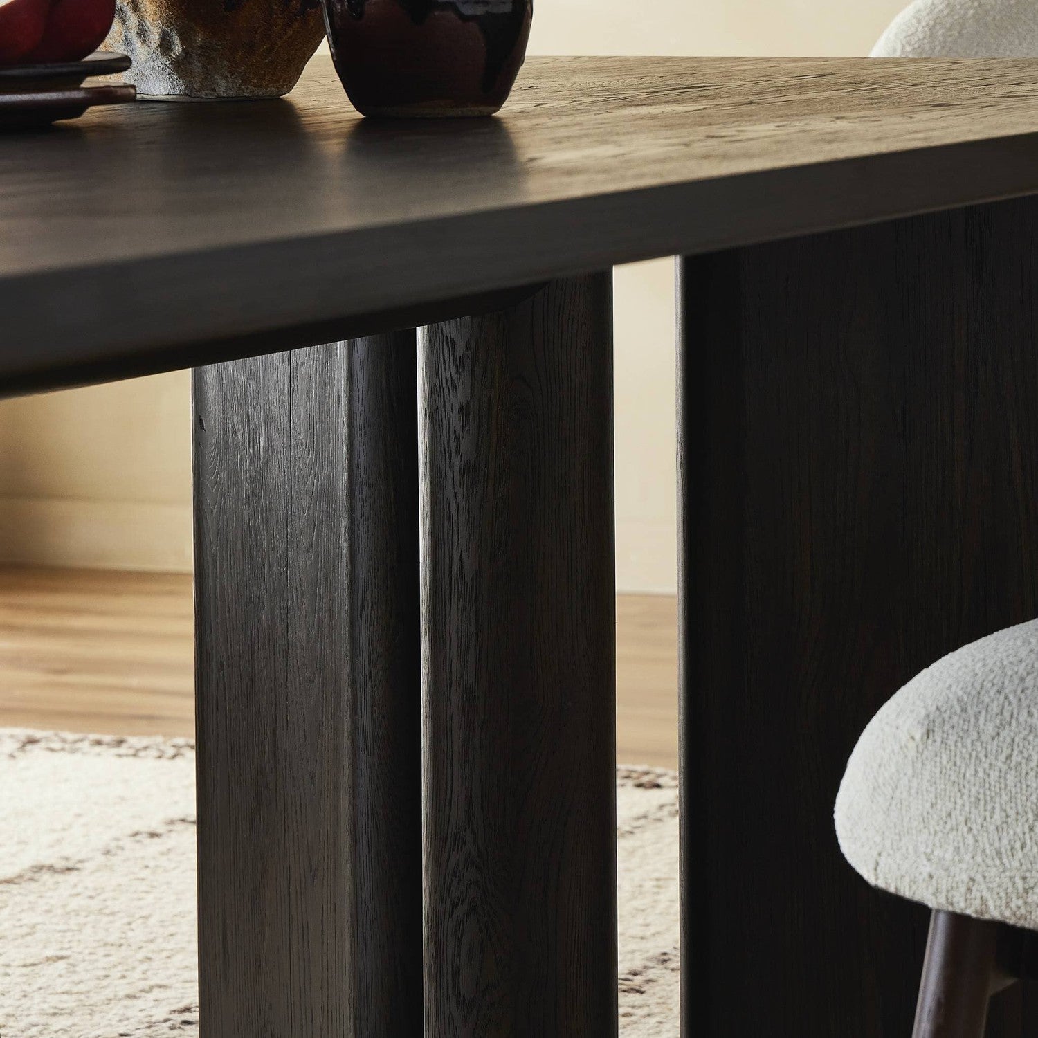 Huxley Dining Table - Smoked Black Veneer