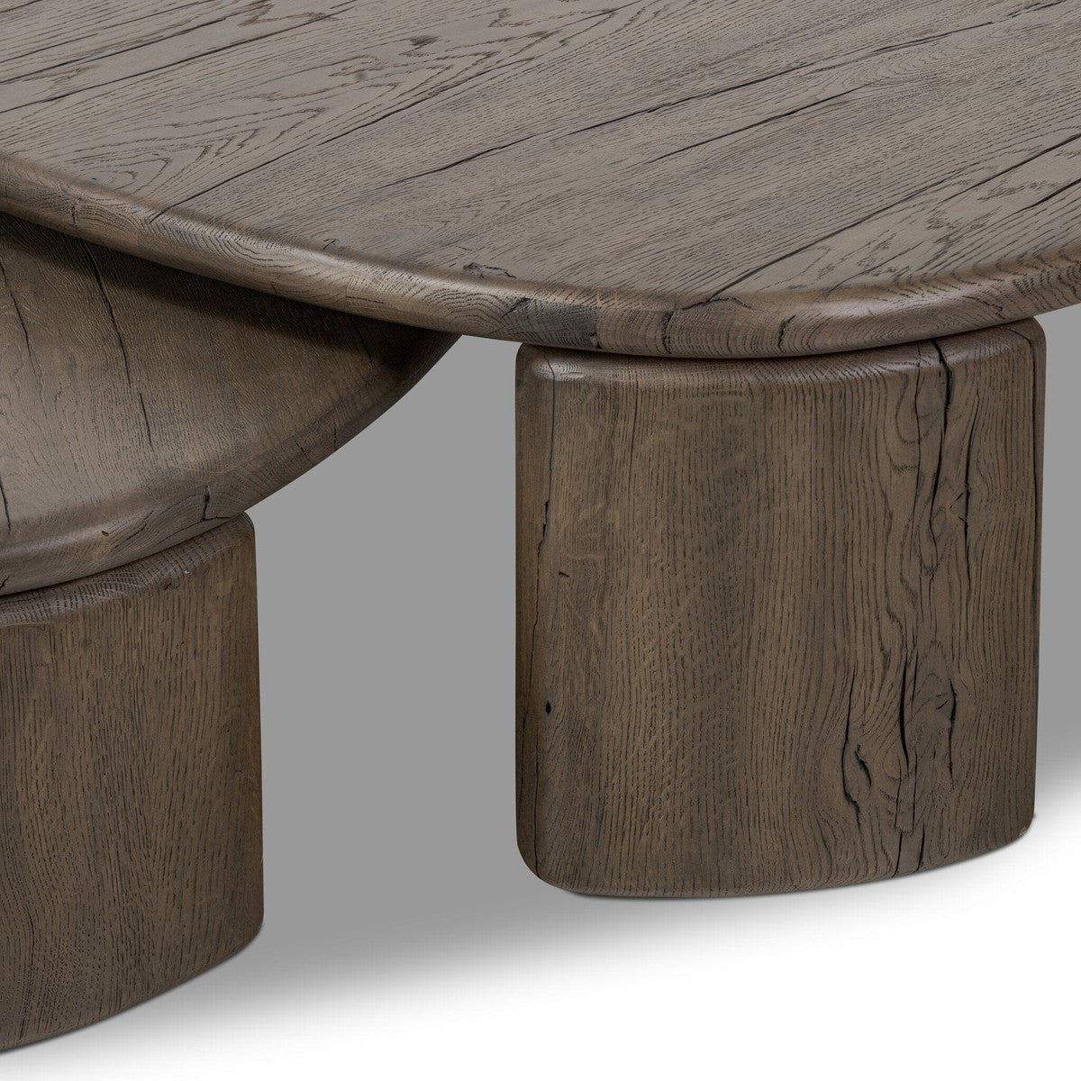 Falco Nesting Table - Grey Reclaimed French Oak - Grey