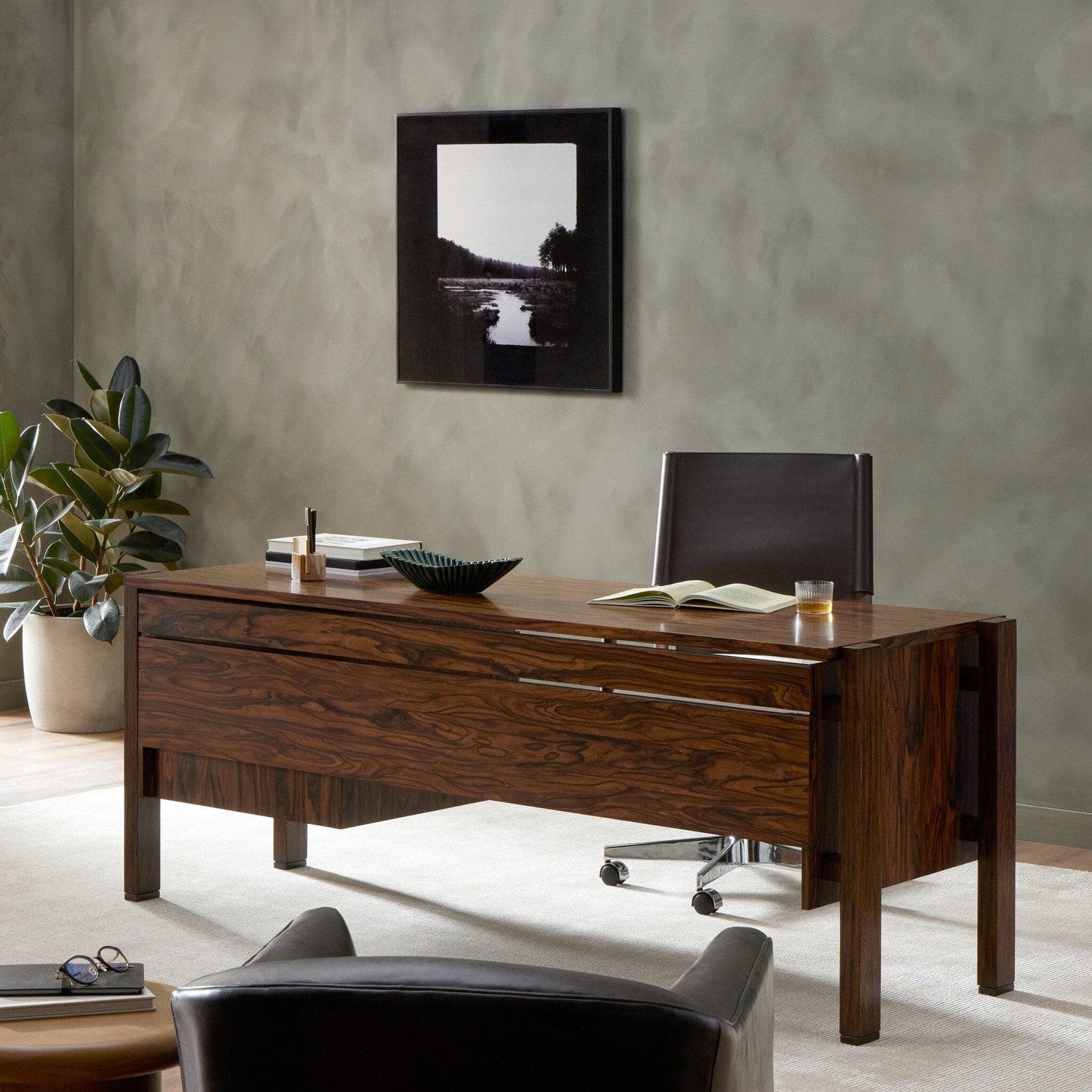 Marcela Desk - Natural Morado Veneer