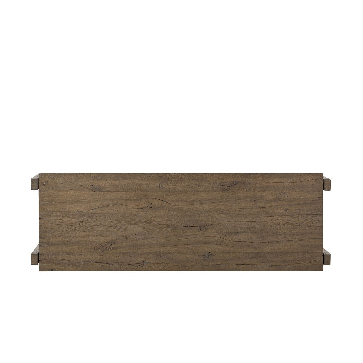 Marcela Desk - Grey Reclaimed French Oak - Grey, Brass