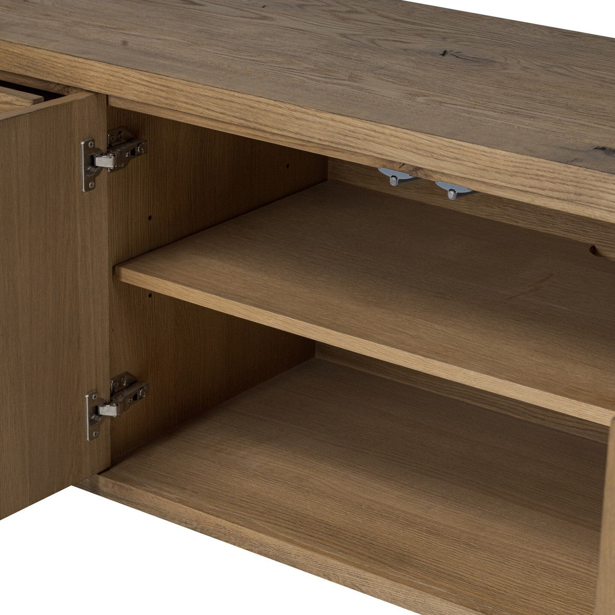 Noeline Media Console - Resawn Worn Oak - Brown